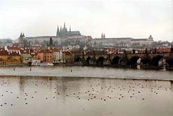 A view from Old Town across the Vltava towards Mala Strana (Lesser Quarter)