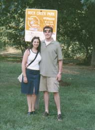Andy poses with a girl who claims to be Chandra Levy's sister.